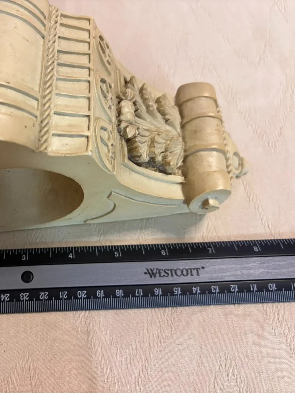 VTG Cream Ornate Wall Sconce Pair Faux Wood Baroque Corbel Wall Shelves